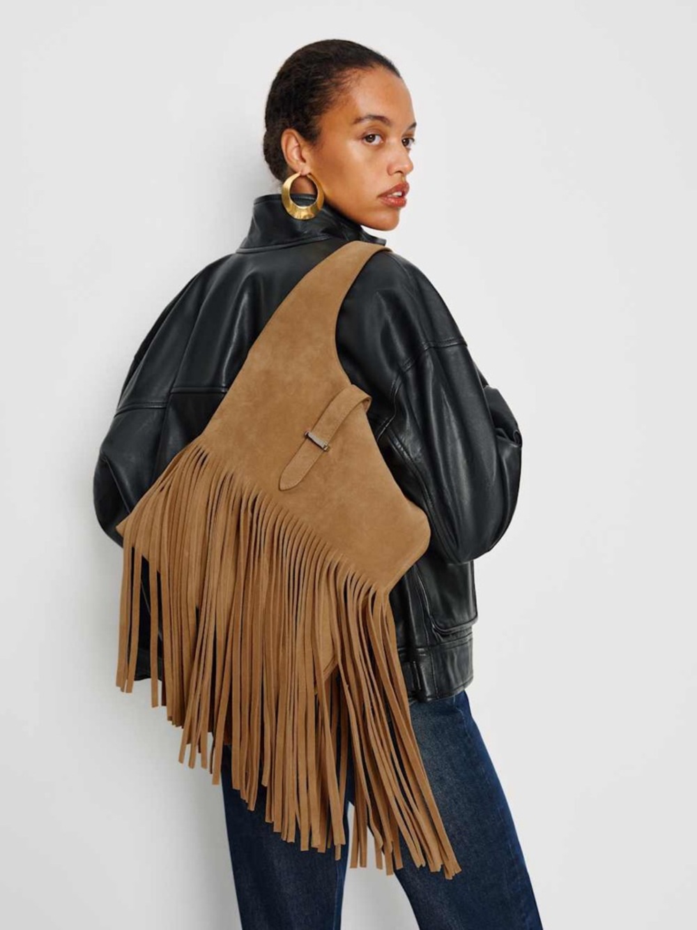 REFORMATION Ivy Tote Bag in Bracco Suede